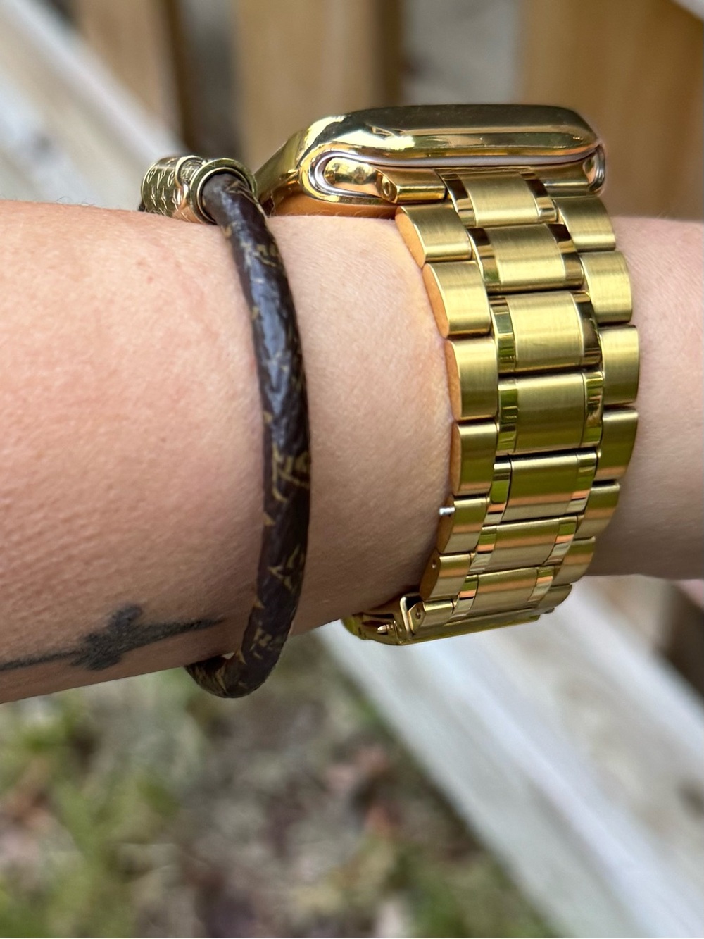 Louis Vuitton Brown and Gold Monogram Bracelet-bag box serial number and receipt - Picture 2 of 7